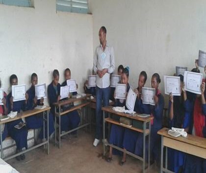 Training of Reusable sanitary pads on November 26, 2014